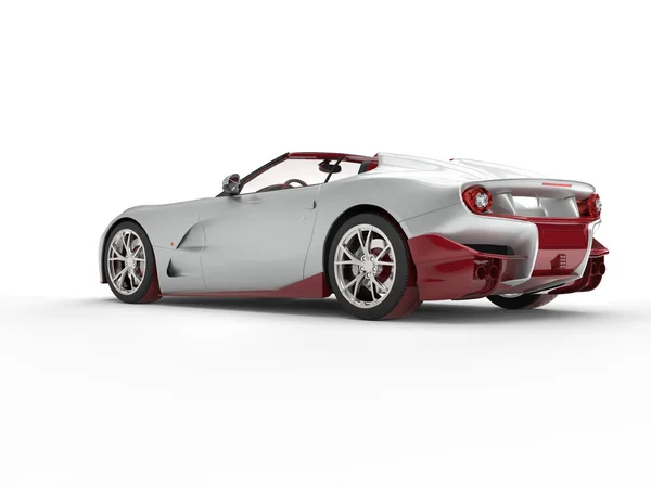 Korku veren lüks süper spor otomobil inci beyaz ve metalik kırmızı boya ile — Stok fotoğraf