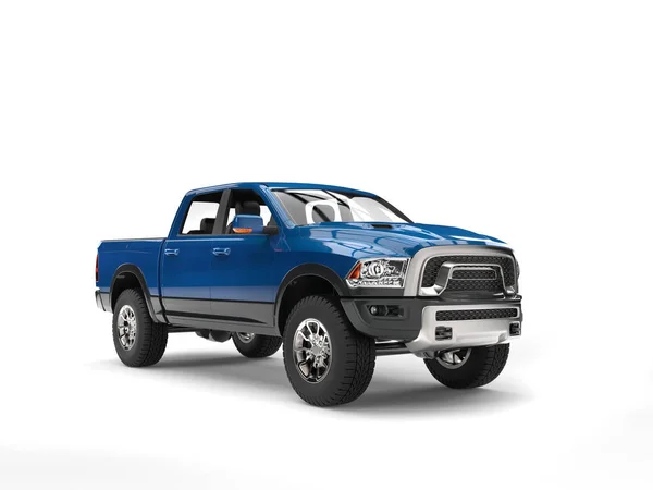 Azul escuro moderno pick up caminhão - estúdio tiro — Fotografia de Stock