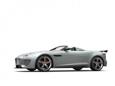 Modern gümüş lüks cabriolet spor araba - studio vurdu