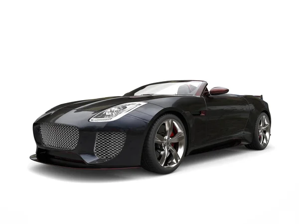 暗赤色で強調表示された黒高速転換のスポーツ車 — ストック写真