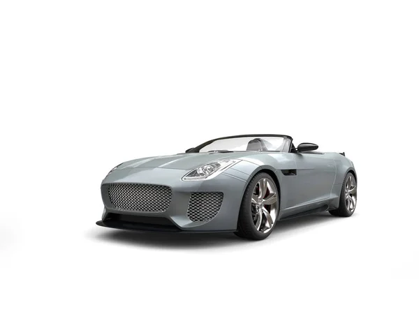 Cool silver modern convertible sports car — Stock Photo, Image
