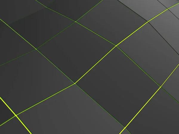 Donkere laag poly achtergrond met groene randen — Stockfoto