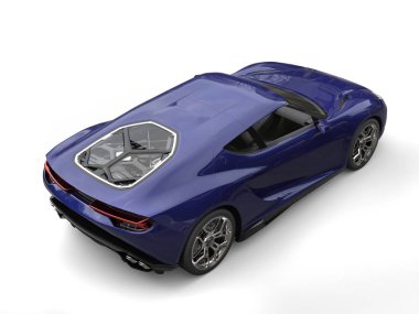 Royal blue modern spor araba