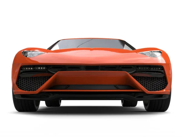 オレンジ色のモダンなスポーツ車 — ストック写真
