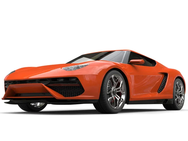 Brillante voiture de sport orange vif — Photo