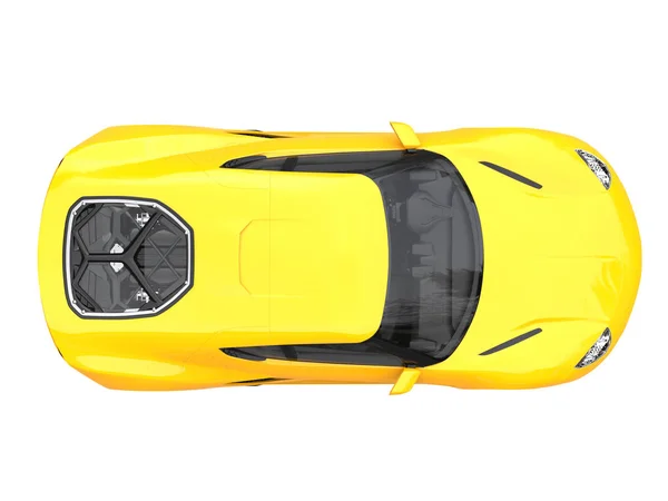 Luminoso giallo moderno sportscar — Foto Stock