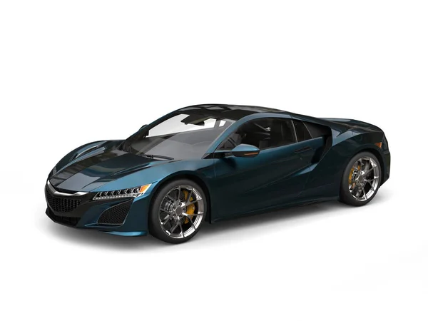 Super conceito carro esporte - pintura preta com flocos de pérola azul — Fotografia de Stock
