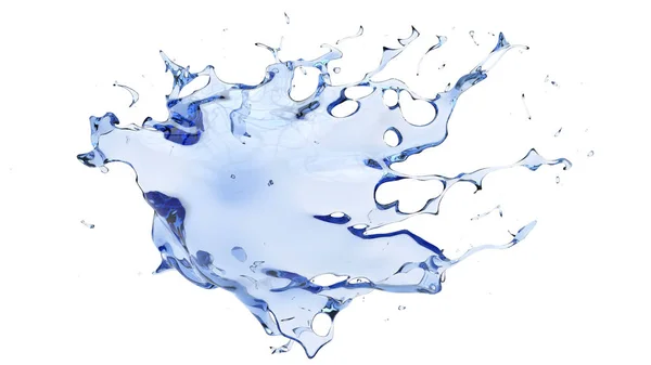 Água azul grande respingo — Fotografia de Stock