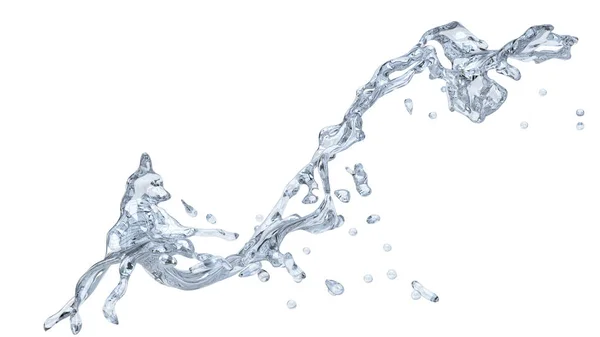 Rent vatten - tiny vattenstänk — Stockfoto