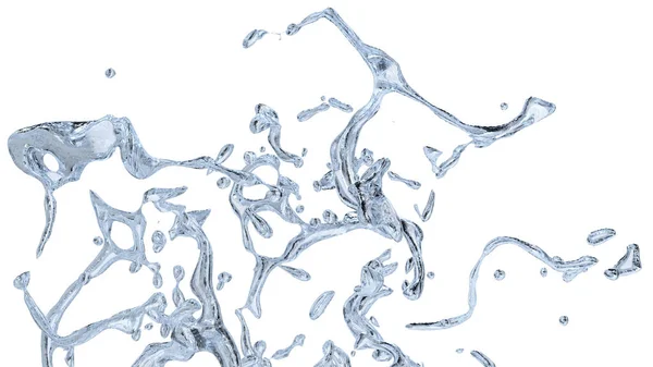 Vatten stänk med små detaljer - närbild skott — Stockfoto