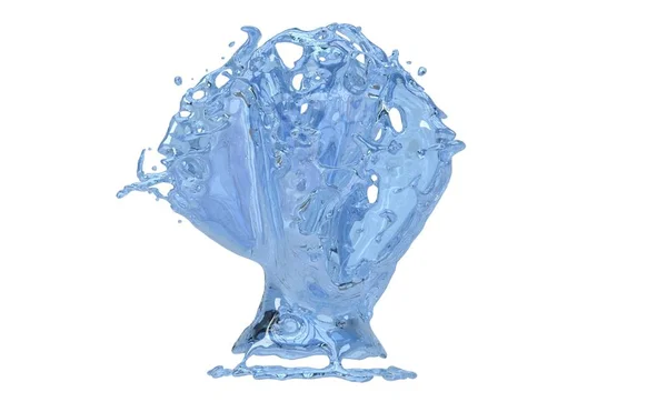 Abstrakta stora blå vattenstänk — Stockfoto