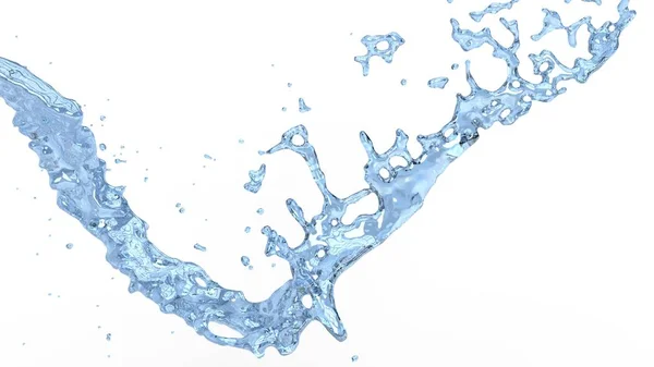 Синий абстрактный всплеск воды - крупным планом — стоковое фото