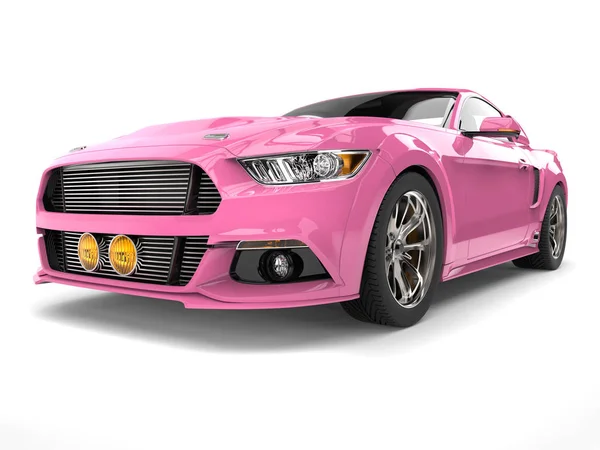 캔디 핑크 근육 자동차 — 스톡 사진