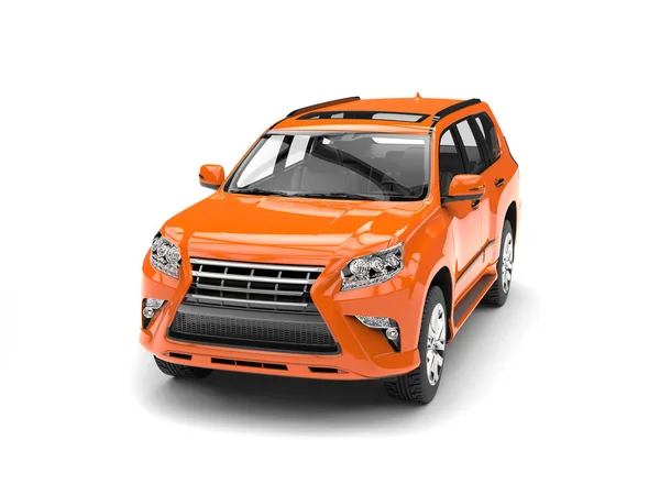 Tempting orange modern SUV - studio shot — Stock Photo, Image