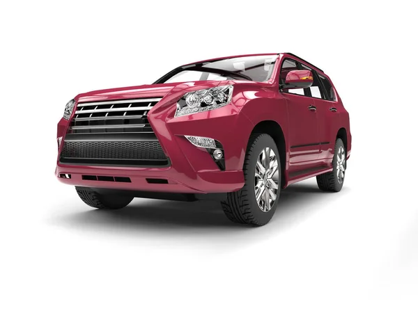 Dark pink modern SUV — Stock Photo, Image