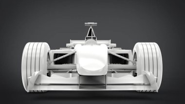 Beyaz formula yarış arabası - aşırı closeup vurdu