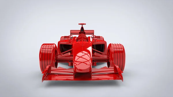 Brand en woede rood - Formule racewagen — Stockfoto