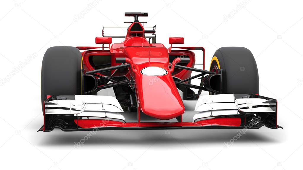 Beautiful red formula racing car