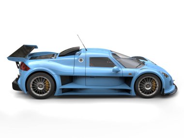 Gök mavisi kentsel supercar - yan görünüm