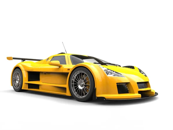 Lemon amarelo moderno super carro de corrida — Fotografia de Stock