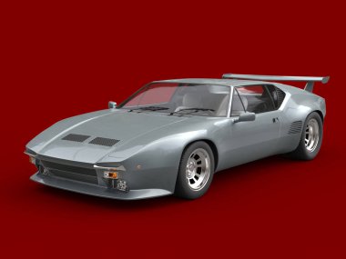 Spor araba koyu gümüş seksenli serin