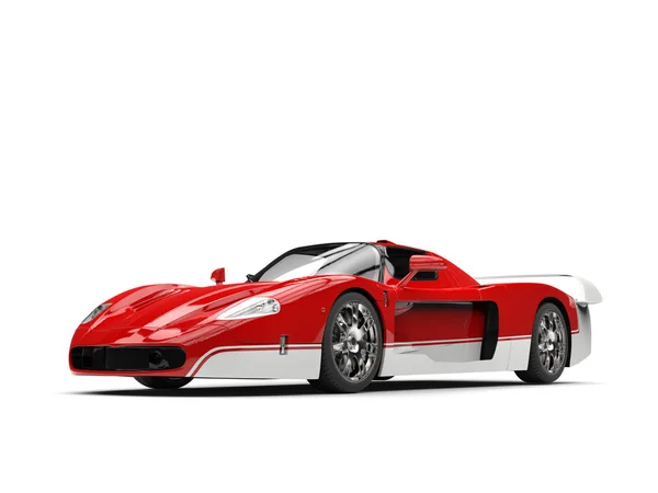 Concept course super voiture - rouge et blanc — Photo