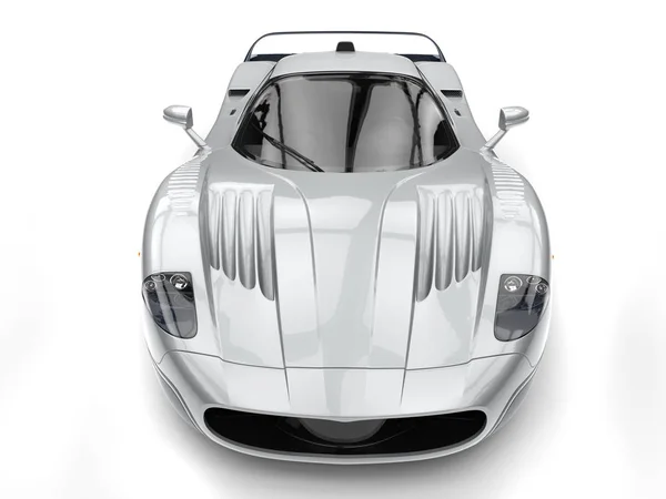 Argint concept minunat super masina - vedere de sus în jos — Fotografie, imagine de stoc