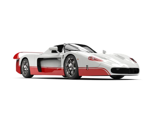 Branco conceito super carro com detalhes vermelhos — Fotografia de Stock
