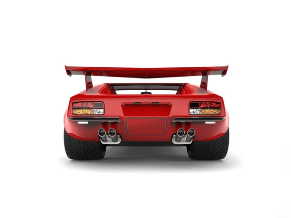 Rode vintage concept raceauto - rug bekijken - 3d illustratie — Stockfoto