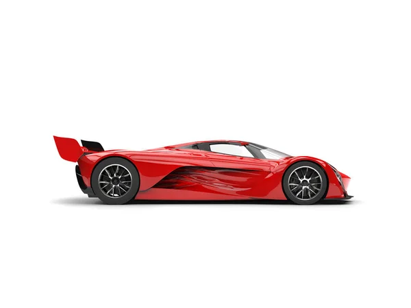 Cornell red racing super car - side view — Stock Photo, Image