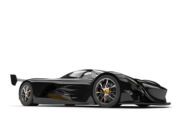 Gunmetal black racing super car - Studioaufnahme — Stockfoto