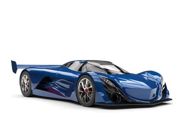 Cobalto blu impressionante auto da corsa — Foto Stock