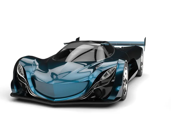 Metalické tmavě modré moderní koncept závodní super auto — Stock fotografie