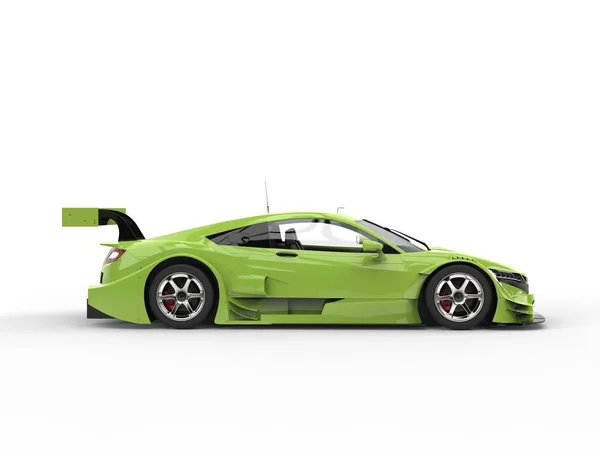 Elektro-Limetten-Konzeptsportwagen - Seitenansicht — Stockfoto