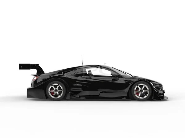 Concepto negro coche deportivo - vista lateral — Foto de Stock
