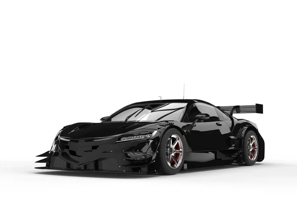 Jet conceito preto carro esporte super - tiro de beleza — Fotografia de Stock