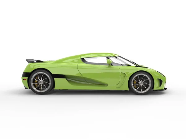 녹색 전기 석 회 현대 스포츠 자동차-사이드 보기 — 스톡 사진