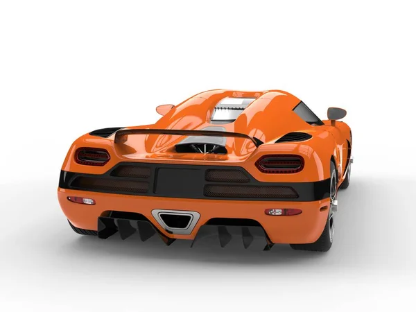 Rico naranja de lujo coche deportivo moderno - vista trasera — Foto de Stock