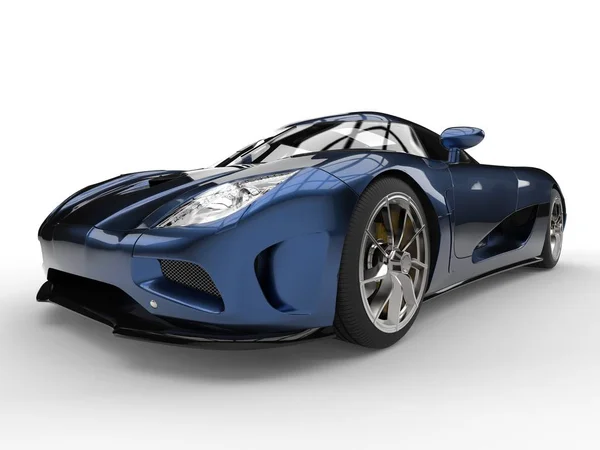 Impressionante blu metallizzato super sport concept car — Foto Stock