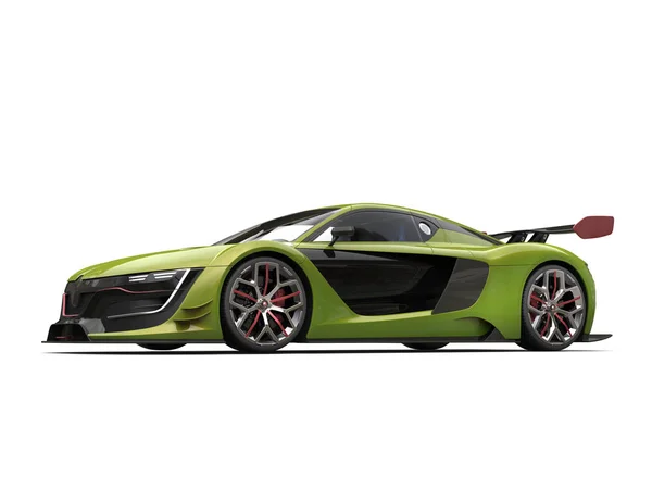 Зеленый быстрый суперспорткар - студийный снимок — стоковое фото