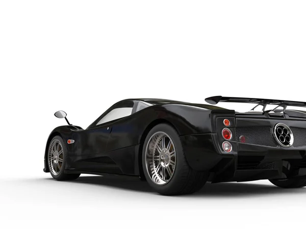 Shiny modern black concept super car — Stock Photo, Image