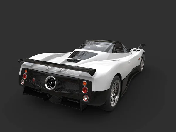 Exquisiter weißer Supersportwagen - Rückansicht — Stockfoto