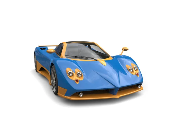 Ouro azul incrível carro de corrida — Fotografia de Stock