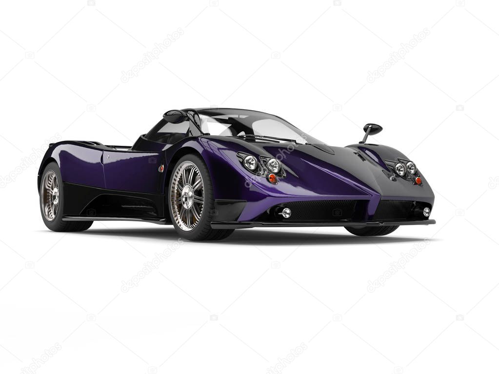 Metallic violet super car
