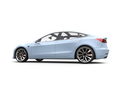 Aero mavi kaygan modern elektrikli otomobil