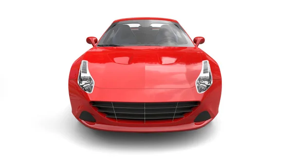 Rose rouge super voiture de sport - vue de face — Photo