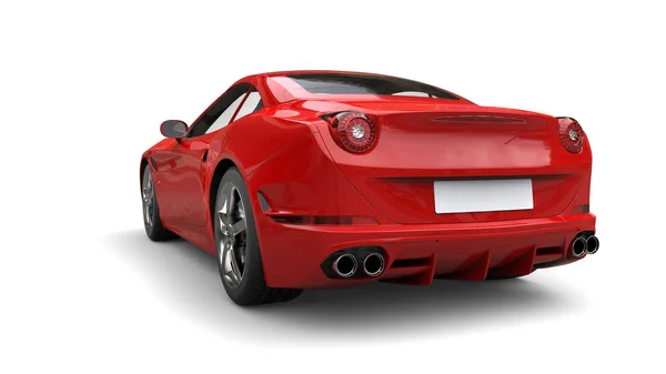 Rose coche deportivo super rojo - vista de la luz trasera — Foto de Stock