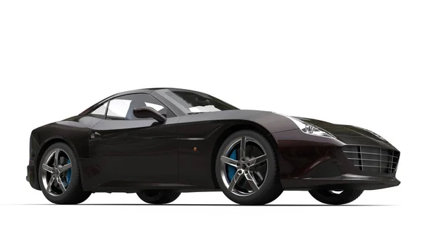 Dark metallic luxury sports car — Stock Photo, Image