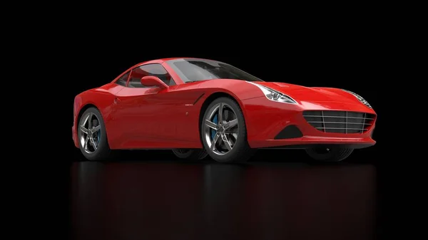 Auffallend roter schneller Sportwagen - Schönheitsschuss — Stockfoto