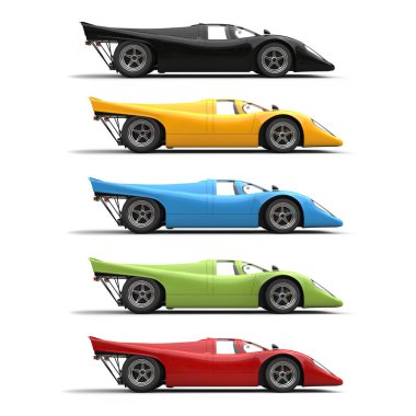 Renkli vintage supercars